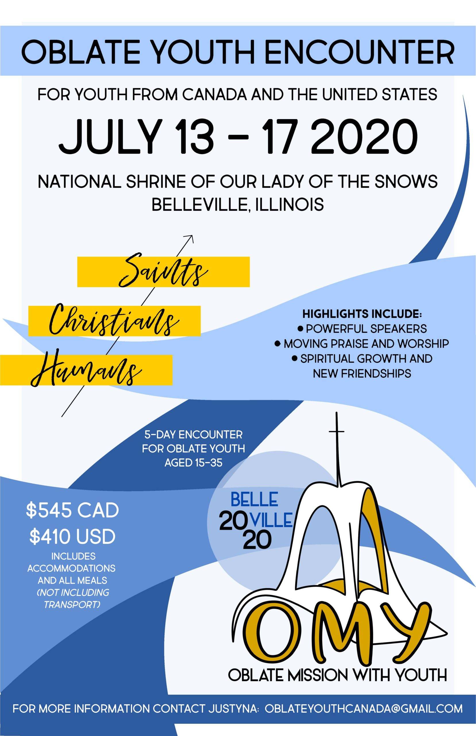 Oblate Youth Encounter July 13 17 2020 Omi Lacombe Oblate Youth Encounter July 13 17 2020 Omi Lacombe