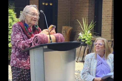 Elder Mary Lee helps with the families that are undergoing treatment at the facility. Photo credit: Jon Perez