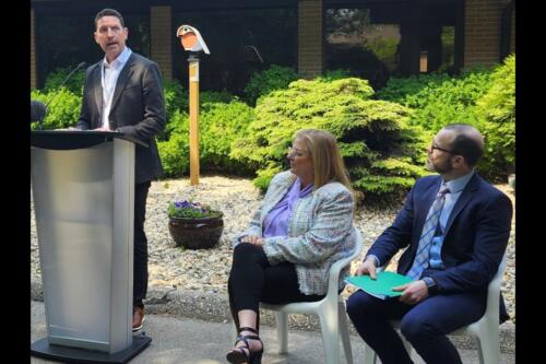 The Carter House CEO Dave Broda briefly explains what they do to help individuals recover from substance abuse. Photo credit: Jon Perez